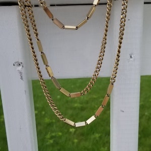 Avon jewelry vintage Gold chain long 80s chain