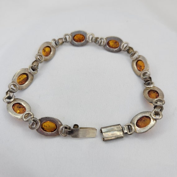 925 silver bracelet vintage Honey orange bracelet… - image 7