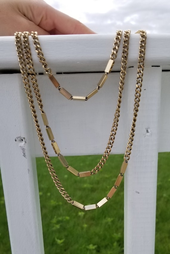 Avon jewelry vintage Gold chain long 80s chain