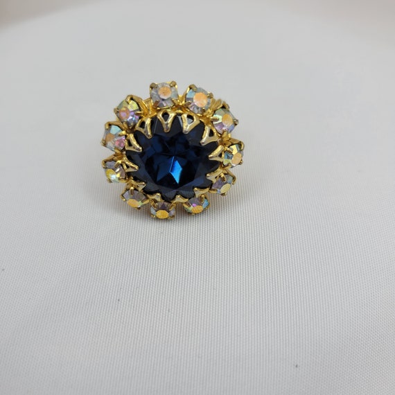 Vintage blue sapphire ring Indigo ring Edwardian … - image 6