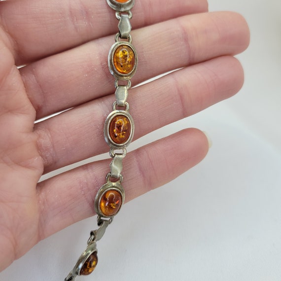 925 silver bracelet vintage Honey orange bracelet… - image 6