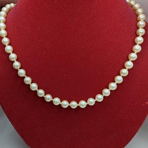Monet off white pearl necklace Vintage faux pearl necklace Matinee pearl necklace