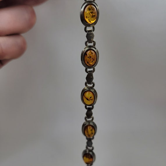 925 silver bracelet vintage Honey orange bracelet… - image 3