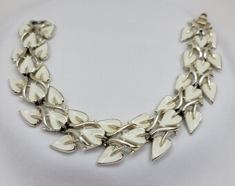 Coro enamel bracelet Vintage leaves bracelet