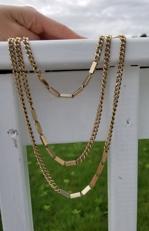 Avon jewelry vintage Gold chain long 80s chain - image 4