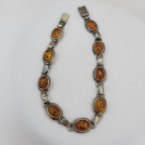 925 silver bracelet vintage Honey orange bracelet… - image 5