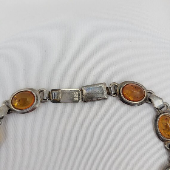 925 silver bracelet vintage Honey orange bracelet… - image 8