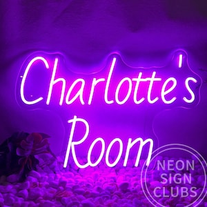 Letreros de neón con nombre personalizado para habitación, letreros iluminados con LED y letras personalizadas, decoración de pared artística para habitación de niña y niño, dormitorio, oficina, regalo.