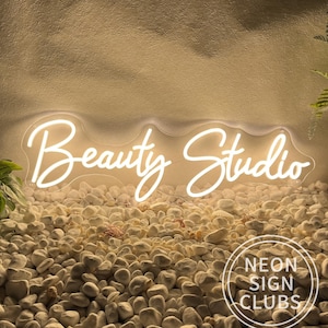 Letrero de neón para estudio de belleza, decoración comercial, letrero de neón para salón de belleza, bar, tienda, decoración artística, decoración de pared para salón de uñas, letra LED, regalo para niña