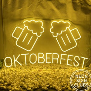 Letreiro de cerveja neon - OK PARA BERFEST Letreiros de cerveja com letras LED para caverna masculina, quarto, bar, loja, clube, loja, café, pub, festa, decoração de parede, presente