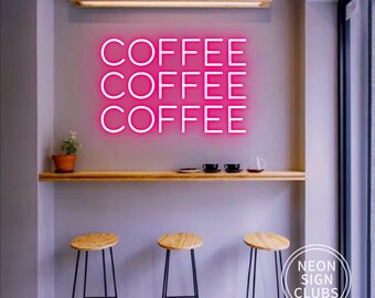 Coffee Neon Sign: Coffee Bar LED Light Decor - Restaurant & Home
