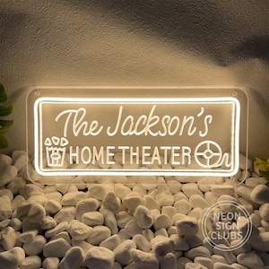 Custom Home Theater Neon Sign: Personalized Movie Room Decor