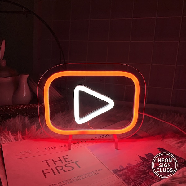 Signalétique sur les réseaux sociaux, Lampes LED USB 20 cm avec support de table, Mini lampe de bureau, Logo de réseau social, Décoration murale, Décoration salon/chambre