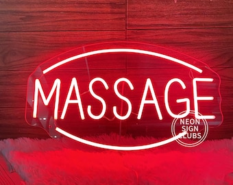 Massage Neon Sign: Salon & Spa Decor, Custom Neon Light