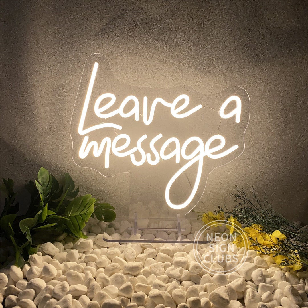 Leave a Message Neon Signsign for Table With a Standcustom Neon Sign ...