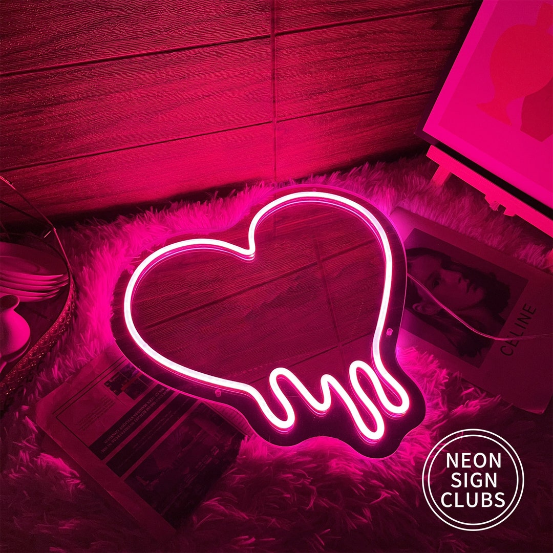 ネオン 鏡 ピンク ハート型 ネオン 鏡 ピンク ハート型 ネオン 鏡