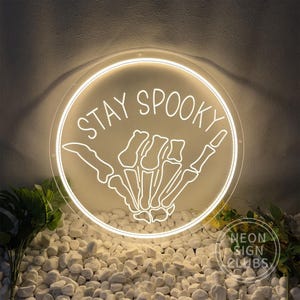 Stay Spooky Neon Sign: Gothic USB Night Light