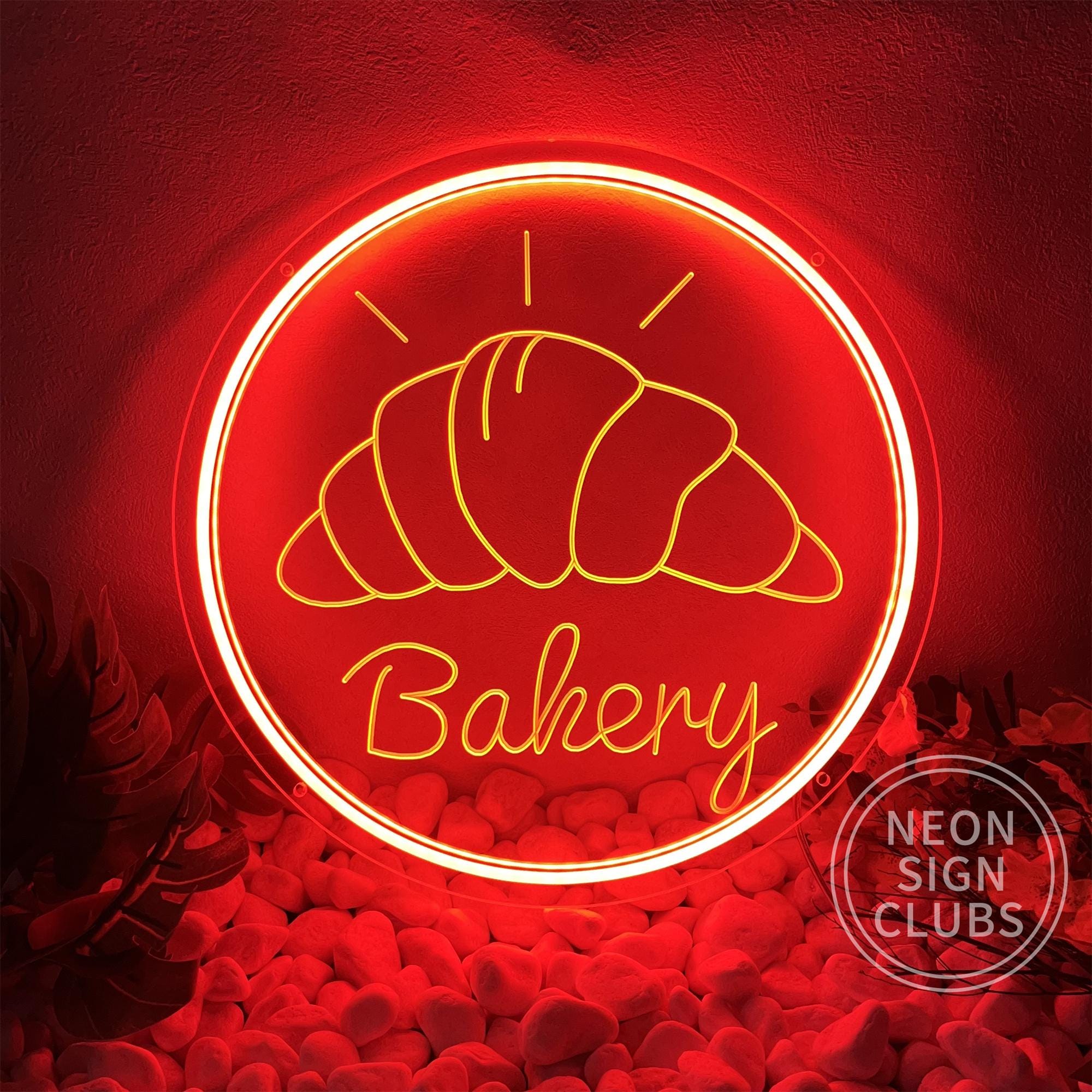 Croissant Bakery Neon Sign: Custom Cafe Wall Decor, USB Powered - Etsy