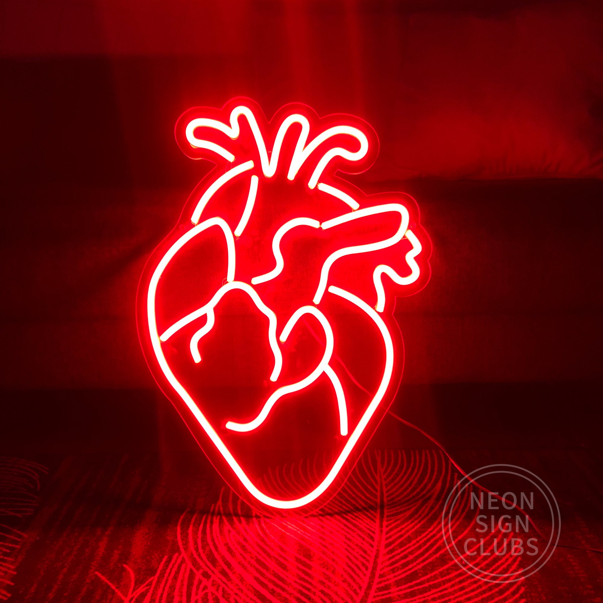 Neon Herz Lichter Herz Neon Reklame Herz Led Licht, Led Herz Lampe Herz  Dekorationen für Zuhause, Hängendes Herz Geschenke Herz Wand Dekor, Led  Neon Herz Lig