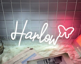 Aangepaste naam led-neonreclame, gepersonaliseerd slaapkamerdecor