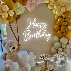 Happy Birthday Leuchtreklame Benutzerdefinierte Neonlicht Benutzerdefinierte Leuchtreklame Hochzeit Neon Led Neonlicht Geburtstagsfeier Wand Raumdekor Beste Geburtstagsgeschenk