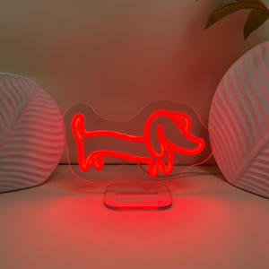 Tax Neonljusskylt, Hunddjur USB LED Skrivbordslampa