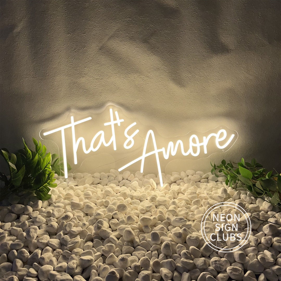 That's Amore Neon Sign|wedding Neon Sign|wedding Favors Wall Decor ...