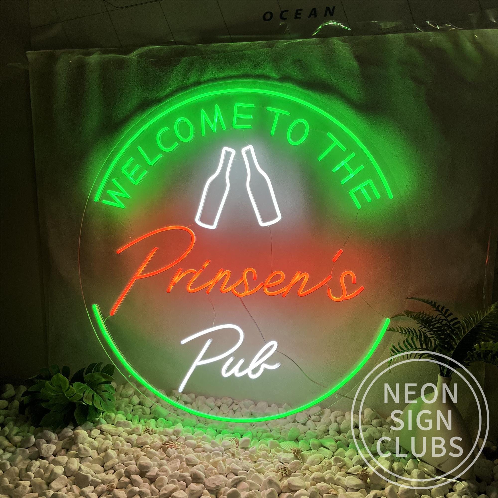 Custom Prinsen's Pub Neon Sign: Personalized Bar Decor LED Light