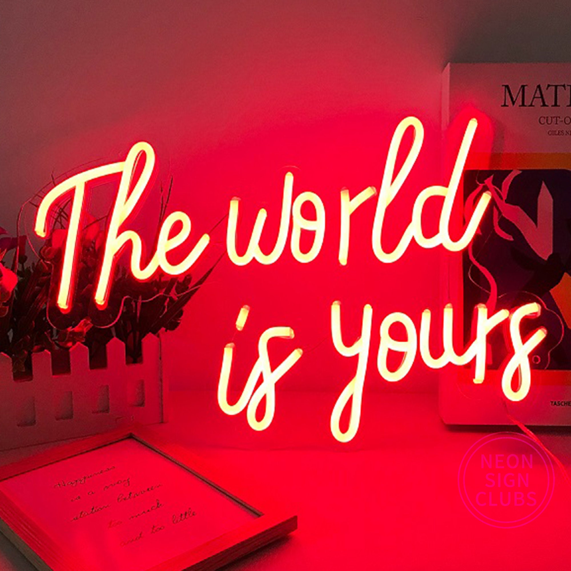 Custom Neon Sign the World is Yours Neon Light Sign for Wedding Party Room  Decor Customize Name Sign LED Neon Lighting Wall Decor Love Gift 