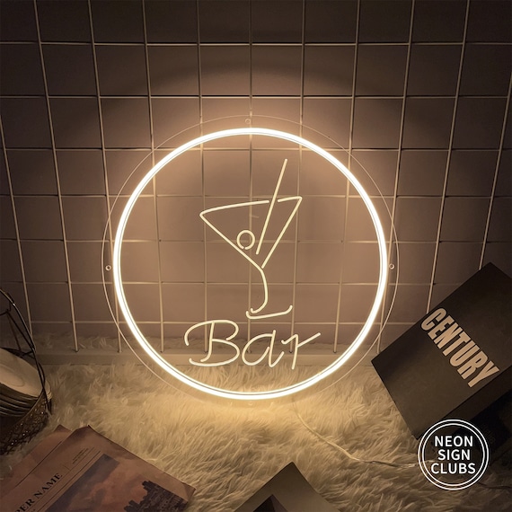 Cocktail Bar Neon Sign: Custom LED Acrylic Sign