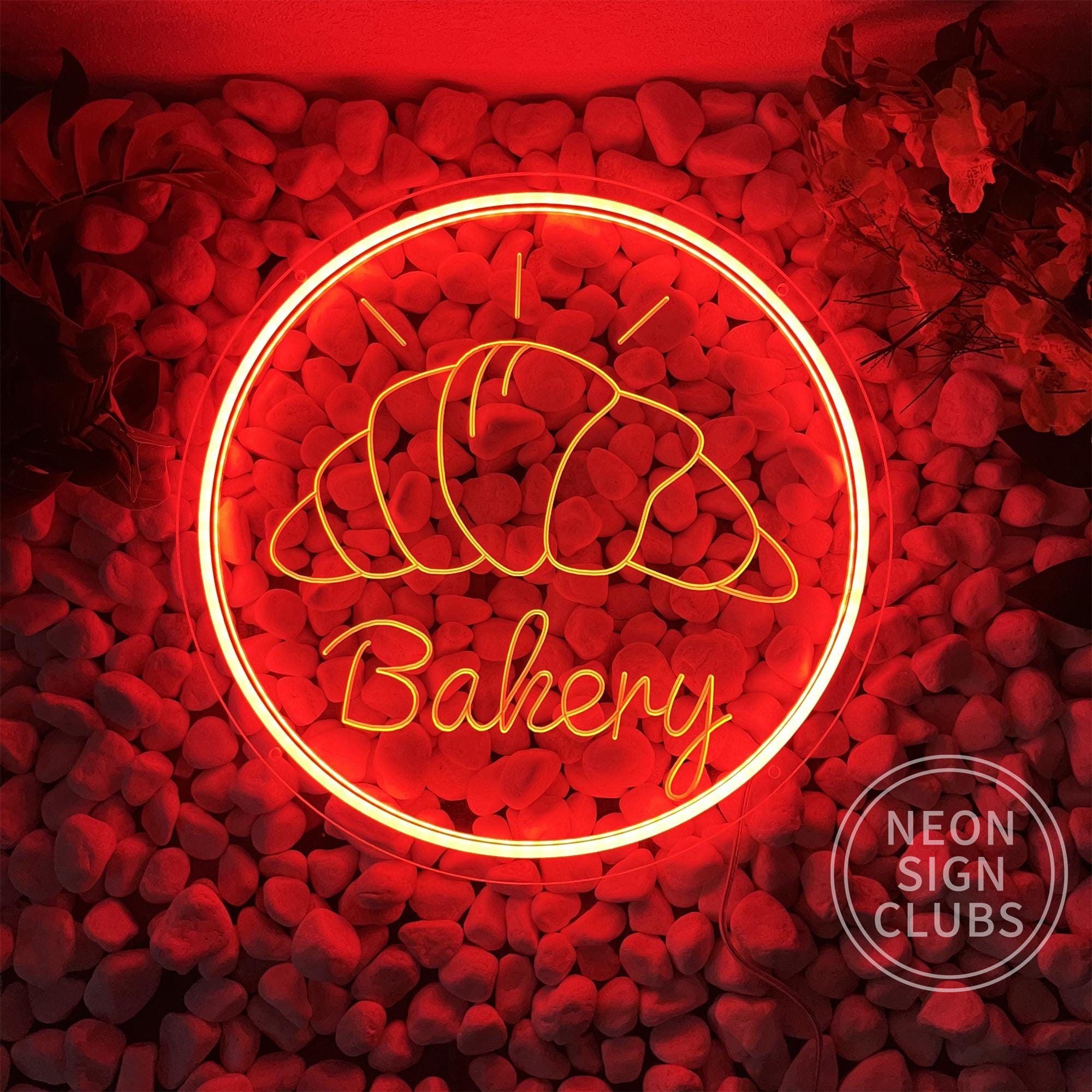 Croissant Bakery Neon Sign: Custom Cafe Wall Decor, USB Powered - Etsy