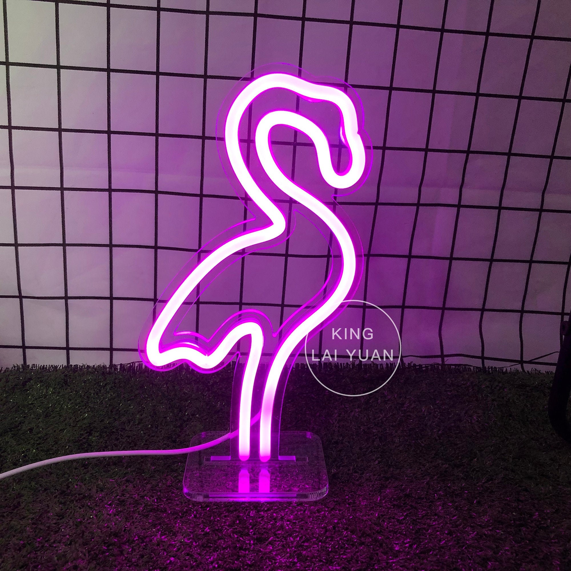 10.6 "led light flamingo sign, mini lampe neon bar custom chambre kid room home decor, animal desk lamp light