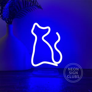 Lampada LED USB da 9,8 pollici, lampada da tavolo con gatto e gattino, insegna al neon, lampada da scrivania, insegna al neon personalizzata, decorazione da parete per camera da letto e cameretta dei bambini.