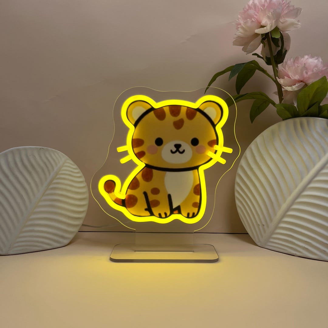 Cat Neon Sign, Kids Desk Lamp, Animal LED Light - Etsy UK