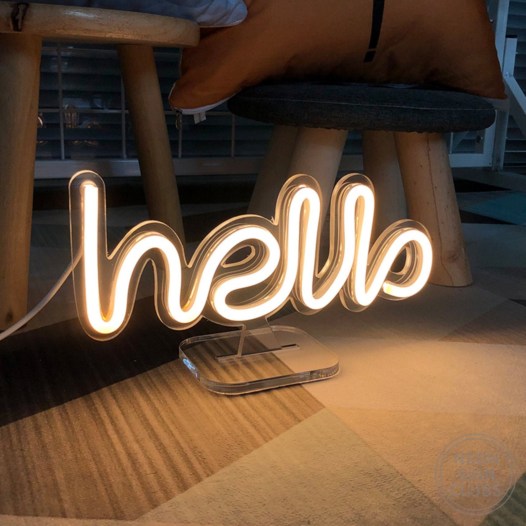 Hello light on sale up sign