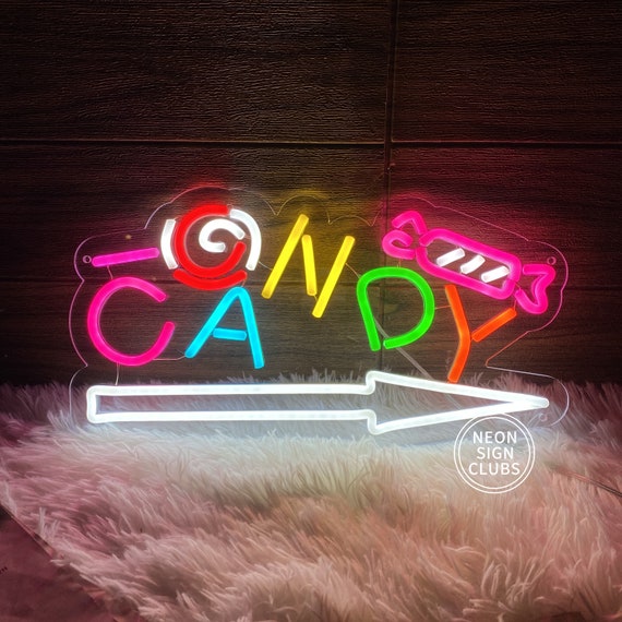 Candy Neon Sign,candies Led Neon Signs for Shop,sugar Neon