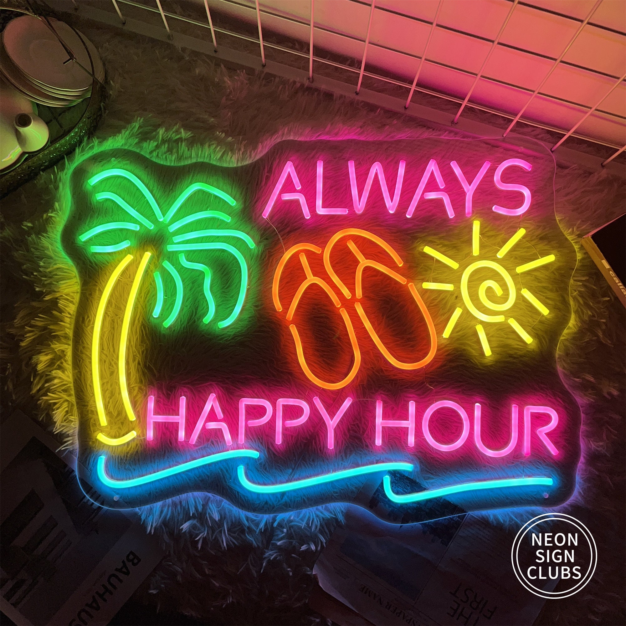 always happy hour☀️ Always Happy Hour | Tiki Bar Sign