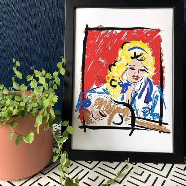 Dolly Parton art | music artwork | modern wall art | illustration | print | gifts for music lovers | unique art for your home
