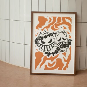 Abstract Illustrated Print inspired by Portgas D Ace - Unique Decoration inspired by One Piece