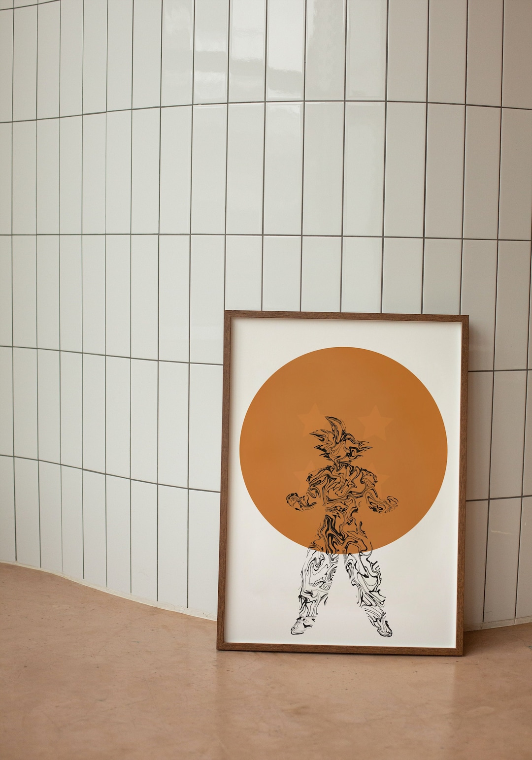Goku Minimalist Art Abstract Decorative Print Home Decor Dragon Ball ...
