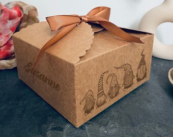 Weihnachtliche Geschenkbox personalisiert mit Namen, Geschenkschachtel, Geschenk Weihnachten, Weihnachtsgeschenk, Geschenkverpackung, V06