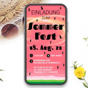 Convite para festa de verão, aniversário - cartão digital, por exemplo. Baixe, Whatsapp Messenger, After Corona Party, cartão, imprima você mesmo, folheto