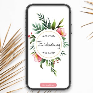 Bruiloft uitnodigingskaart, digitaal als e-card