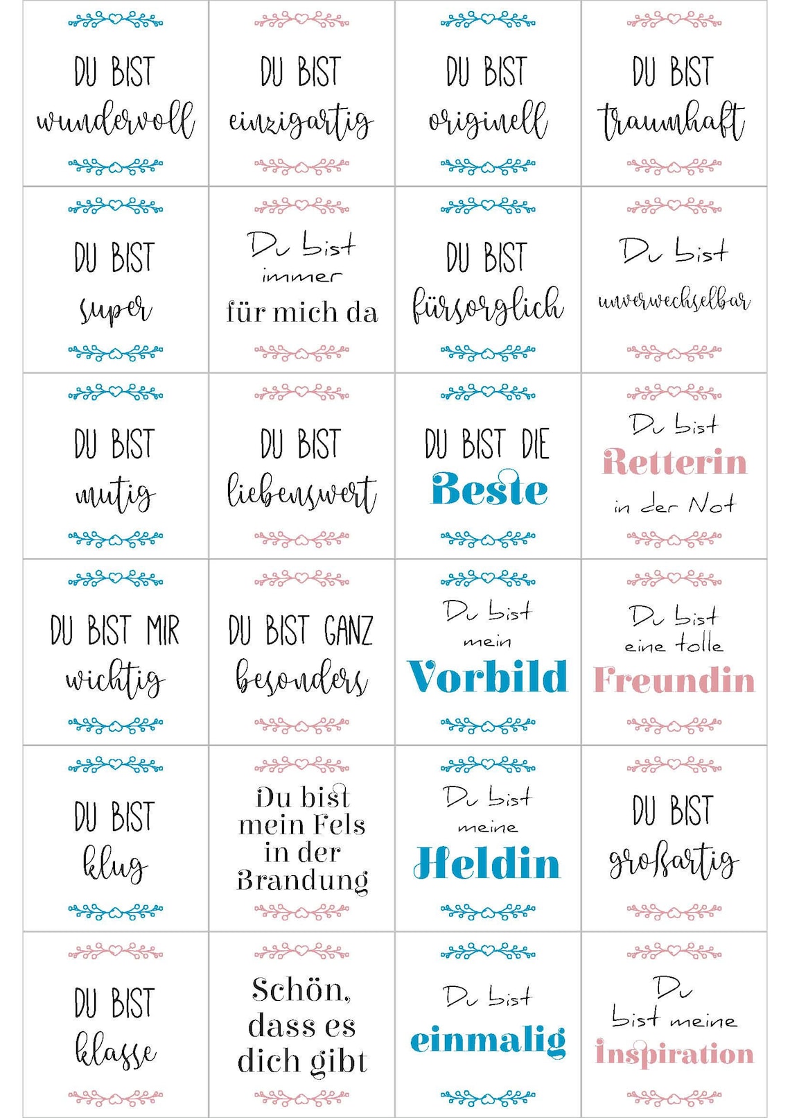Süßes kleines Geschenk für Mama Papa Freundin Komplimente Etsy