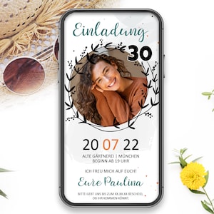 Convite para comemoração de festa de aniversário de 18, 20, 30, 40, 50 e 60 anos - cartão digital, por exemplo. Baixe, WhatsApp, com foto, imprima você mesmo, flyer