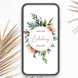 Einladungskarte zur Hochzeit, digital als E-Card Video