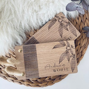 Livreto de votos de casamento em madeira, livro de votos de casamento, envelope de votos, lembrança de casamento personalizada, presente de noivado, presente para recém-casados, V05