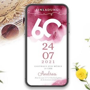 Invito alla celebrazione della festa del 18° 20° 30° 40° 50° 60° compleanno - cartolina digitale ad es. Scarica, WhatsApp, After Corona Party, stampati, vino rosso
