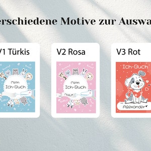 Ich-Buch idealer Begleiter für die Krippe, Kita oder Kindergarten / Fotobuch / Fotoalbum / Einsteckalbum für Kleinkinder / Kinder, V06 Rot