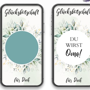 Coffret numérique de cartes à gratter annonçant une grossesse / e-card